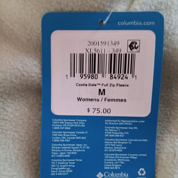 *Price Drop* New Columbia Castle Dale Full Zip Fleece Jacket - Picture 6 of 8